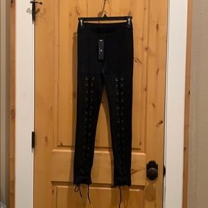 New with tags black braided leggings